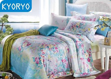 Mint Smell Modal 4pcs Modern Garden Floral Bedding Sets Durable With Colorful Reactive Printing