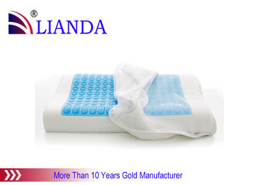 Viscoelastic Ice Gel Memory Foam Pillow , Removable Comfort Mesh Cover
