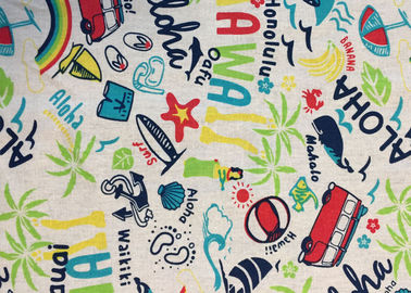 Contemporary Novelty Print Fabric , Sportswear / Suit Printing On Cotton Fabric