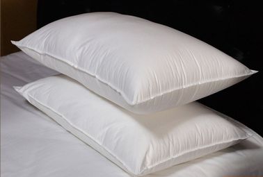 Double Stitched Piping Cotton Down Feather Pillow Insert with White Goose Feather
