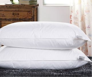 Anti-Apnea Grey Duck Feather Cotton Percale Hotel Pillow Insert White or Customized