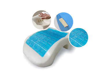 Blue / Customized Cooling Gel Memory Foam Pillow For Neck / Travel