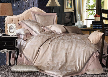 Home Textile Silk Bedding Sets Light Purple Quilt / Pillowcase / Duvet Cover