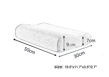 Wave And Multifunctional Gray / Customized Memory Foam Pillow Comfort