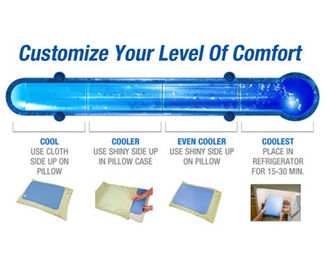 Soft  Blue Nylon+Sponge cillow cool gel pillow For hot summer