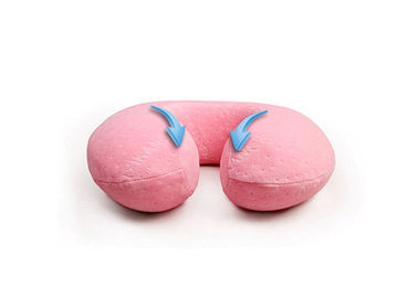 Pink Luxury Velvet Small Memory Foam Pillow Travel Size for Kids