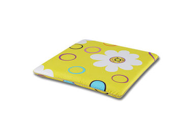 100% Cotton Memory Foam Seat Cushion For Dining Chairs , Yellow