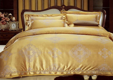 Golden Full Size Bedding Sets Tencel Bedding with 2 Pillowcases , 1 Duvet cover