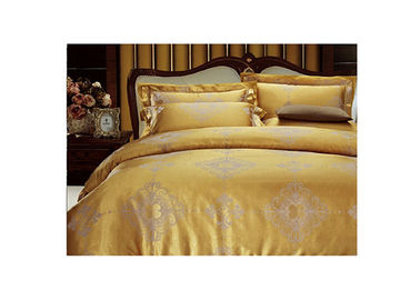Golden Full Size Bedding Sets Tencel Bedding with 2 Pillowcases , 1 Duvet cover