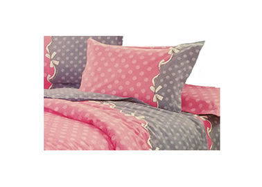 Red and Grey Cotton Bedding Sets with Personalized Pillowcases