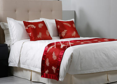 Luxury 100% Cotton Jacquard White Hotel Bed Linens For 5 Star Hotel Bedding Set