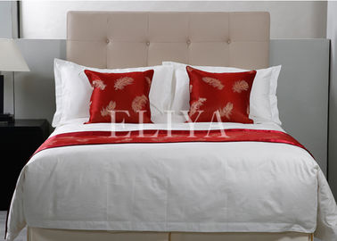 Luxury 100% Cotton Jacquard White Hotel Bed Linens For 5 Star Hotel Bedding Set