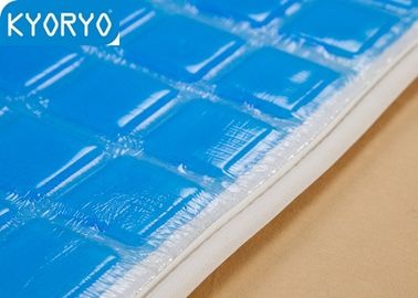 Blue Soft Cooling Gel Mattress Pad Toweling Fiber For Children