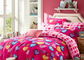 Heart printed pillowcase micro fleece sheets bedding set cover with 2 pattern