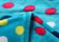 Super soft and warm printed dots fleece bedding set cover with blue ground color